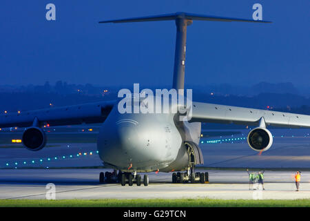 Militärisches Transportflugzeug - Air Force C5 Galaxy Stockfoto