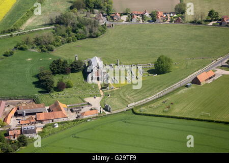 Luftaufnahme des Binham Priory Stockfoto