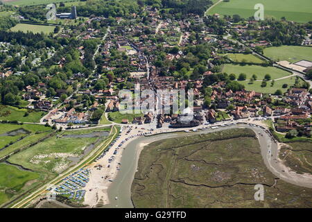 Luftaufnahme von Blakeney, North Norfolk Küste Stockfoto