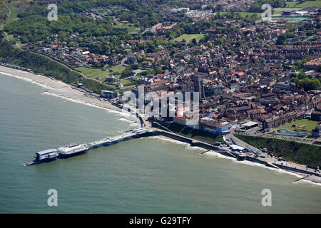 Luftaufnahme von Cromer Pier Stockfoto