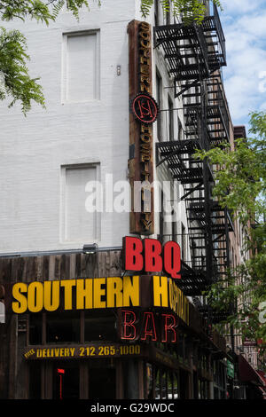 Southern Hospitality BBQ Restaurant, Hell's Kitchen, NYC, USA 2016 Stockfoto