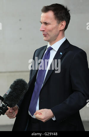 Jeremy Hunt Secretary Of State for Health gesehen bei den BBC-2016 Stockfoto