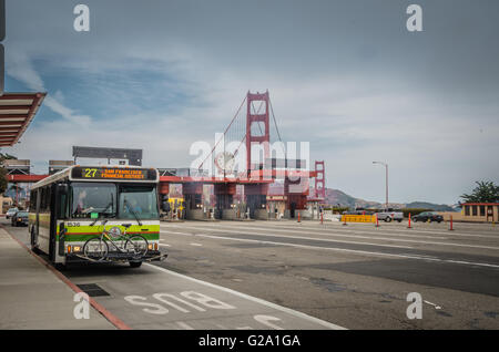 San Francisco, CA, EUA - 1. Juli 2015: Golden Gate Bridge, San Francisco, Kalifornien, USA. Stockfoto