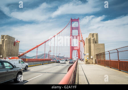 San Francisco, CA, EUA - 1. Juli 2015: Golden Gate Bridge, San Francisco, Kalifornien, USA. Stockfoto