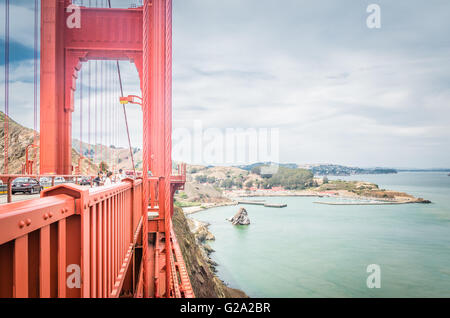 San Francisco, CA, EUA - 1. Juli 2015: Golden Gate Bridge, San Francisco, Kalifornien, USA. Stockfoto