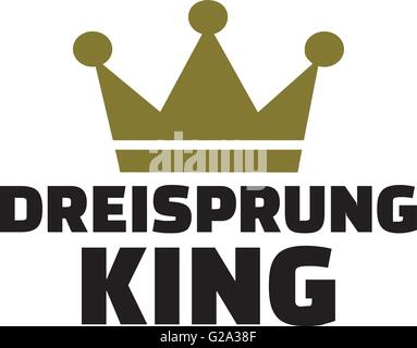 Dreisprung König deutsche Dreisprung Stock Vektor