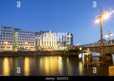 Weidendammer Brücke, Fluss Spree, Berlin Mitte, Deutschland Stockfoto