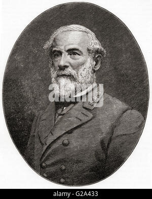 Robert Edward Lee, 1807 – 1870.  Amerikanische allgemeine bekannt für Kommandeur der Konföderierten Army of Northern Virginia im amerikanischen Bürgerkrieg. Stockfoto