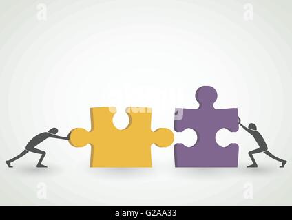 Puzzle-Verbindungsstücke Stock Vektor
