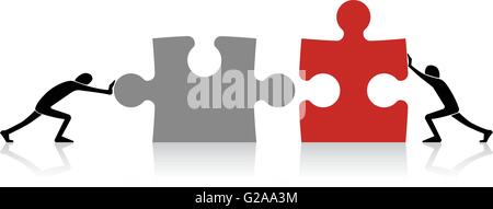 Puzzle-Verbindungsstücke Stock Vektor
