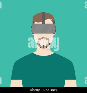 Männer tragen mit Oculus Vektorgrafik Stock Vektor