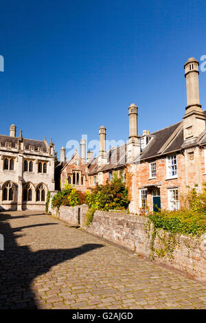 Pfarrer in der Nähe - der ältesten bewohnten Straße in Europa - in Wells, Somerset, England, UK Stockfoto