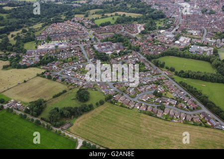 Eine Luftaufnahme des North Staffordshire Stadt der Lauch Stockfoto