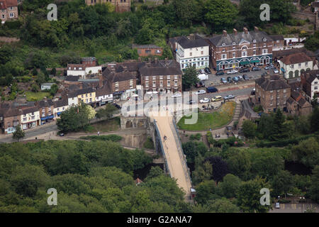 Eine Luftaufnahme von Ironbridge, in der Nähe von Telford in Shropshire Stockfoto