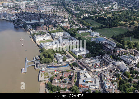 Eine Luftaufnahme des Royal Naval College in Greenwich Stockfoto