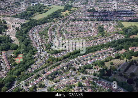 Einen tollen Blick auf die North London Vorort von Osidge Stockfoto