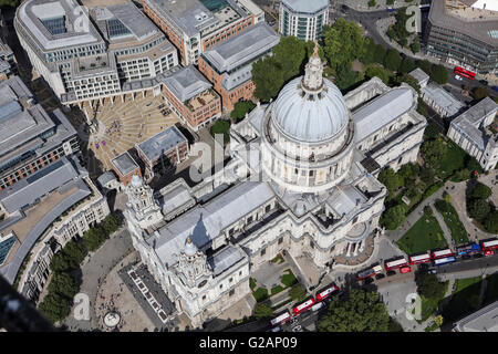 Eine Luftaufnahme des St Pauls Cathedral, London Stockfoto