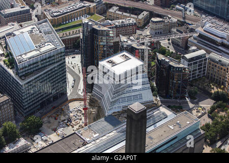 Einen tollen Blick auf die neue Erweiterung der Tate Modern Gallery Stockfoto