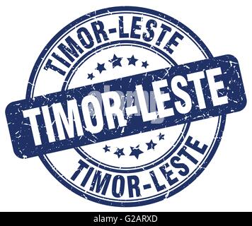 Timor-Leste blau Grunge Runde Vintage Stempel Stock Vektor