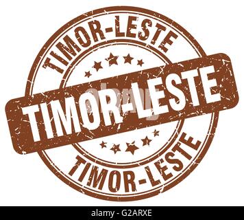 Timor-Leste braun Grunge Runde Vintage Stempel Stock Vektor