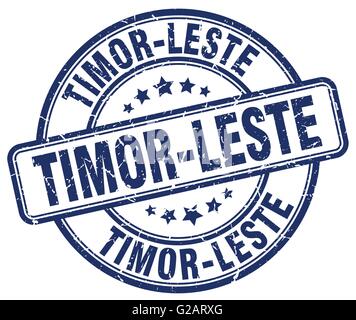 Timor-Leste blau Grunge Runde Vintage Stempel Stock Vektor