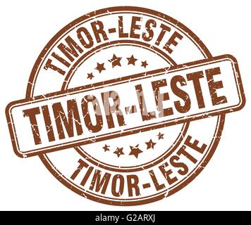 Timor-Leste braun Grunge Runde Vintage Stempel Stock Vektor