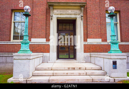 Cambridge, USA - 29. April 2015: Robinson Hall in Harvard Yard der Harvard University in Cambridge, Massachusetts, MA, USA. Stockfoto