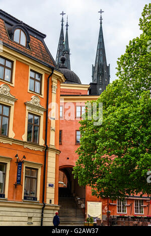 Ansichten rund um führende und älteste Universitätsstadt Uppsala, Schweden Stockfoto