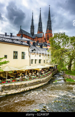 Ansichten rund um führende und älteste Universitätsstadt Uppsala, Schweden Stockfoto