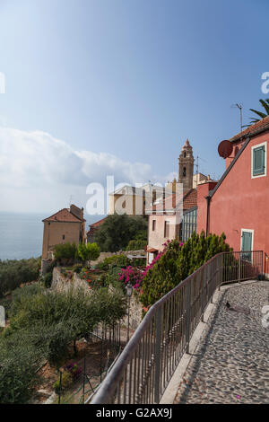 Architektur und Design in Cervo, Ligurien, Italien Stockfoto