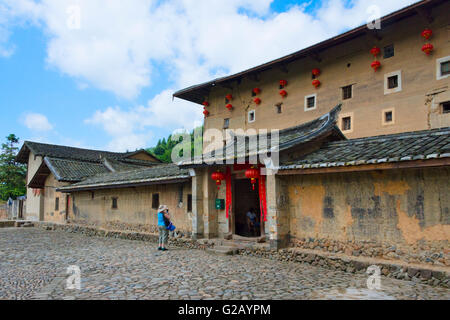 Traditionelles Haus in der alten Stadt, Yunshuiyao, Provinz Fujian, China Stockfoto