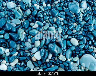 Kieselstein in Sandcut Beach, Sooke Stockfoto