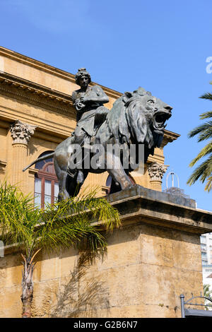 Palermo Opernhaus Teatro Massimo in Piazza Giuseppe Verdi, Palermo, Sizilien, Italien Stockfoto