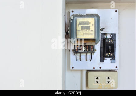 Ein Smart Meter in weiches Licht. Stockfoto