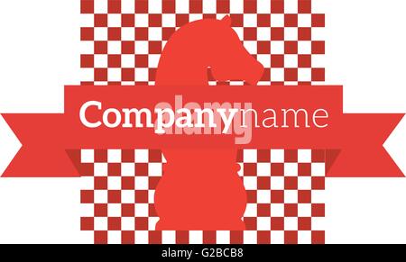 Schach-Pferd-Logo-Vorlage Stock Vektor