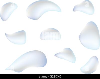 Transparentes Wassertropfen, Vektor-illustration Stock Vektor