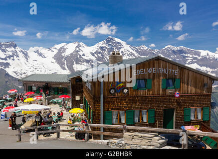 Edelweißhütte Inn Mt Edelweißspitze, Großglockner-Hochalpenstraße, Nationalpark Hohe Tauern, Österreich Stockfoto