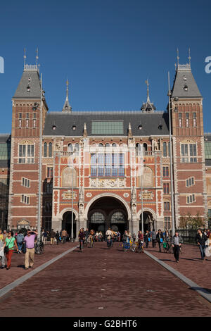 Rijksmuseum-Museum am Museumplein Platz, Amsterdam, Provinz Nordholland, Niederlande Stockfoto
