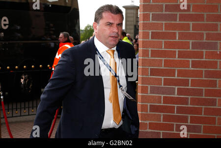 Australien-Manager Ange Postecoglou kommt für die internationale Freundschaftsspiele im Stadion des Lichts, Sunderland. Stockfoto