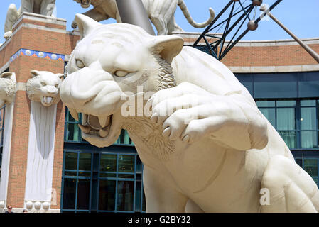 Comerica Park ist ein Baseball-Park, gehörte die Revitalisierung von Detroit und Tiger-Stadion im Jahr 2000 ersetzt. Stockfoto