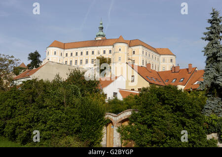 Schloss Mikulov, Mikulov, Süden mährischen Region, Tschechische Republik Stockfoto