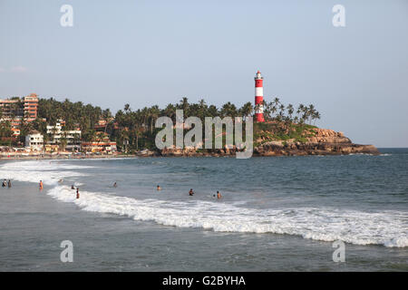 Lighthouse Beach, Kovalam, Kerala, Indien Stockfoto
