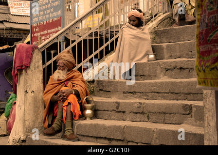 Sadhu Kedarnath Tempel, Uttarakhand, Indien Stockfoto