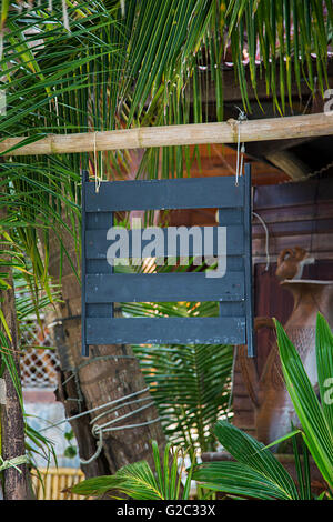 Leere Schilder im Wald in Thailand Stockfoto