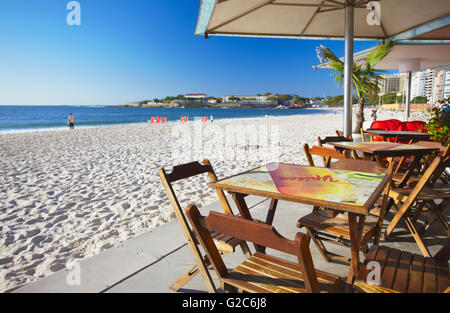 Strandcafé, Copacabana, Rio De Janeiro, Brasilien Stockfoto