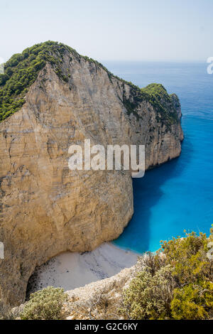 Navagio Schiffbruch. Paradise Beach auf Zakynthos. Griechenland Stockfoto