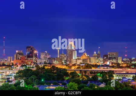 Skyline von San Antonio, Texas, USA. Stockfoto