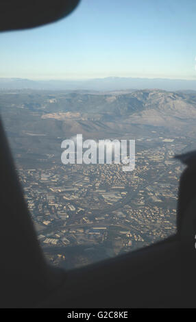 Chessna Flug Lektion. Bilder Fom über Athen, Tatoi Flughafen und Aegina Insel.  Ein tolles Geschenk von meinem guten Freund, Jim. Stockfoto