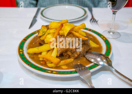 Rabo de Toro servieren. Madrid, Spanien. Stockfoto