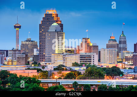 Skyline von San Antonio, Texas, USA. Stockfoto